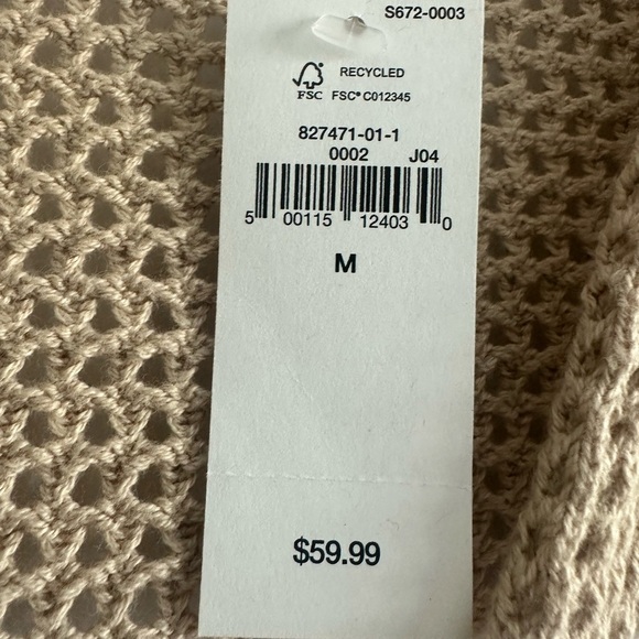 GAP Relaxed Stripe Crochet Collared Sweater NWT - Picture 7 of 10